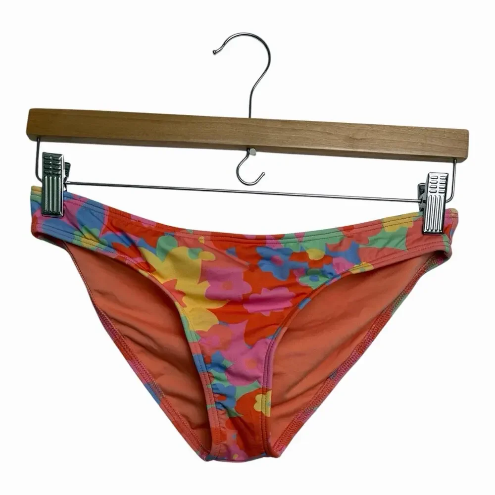 Billabong Lowrider Bikini Bottoms Small Floral Full Coverage Swim Bottom NWT